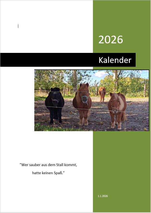 Deckblatt Kalender 2026